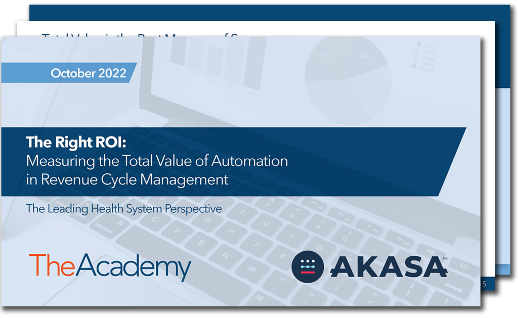Cover image for The Academy report on ROI of Automation in the revenue cycle